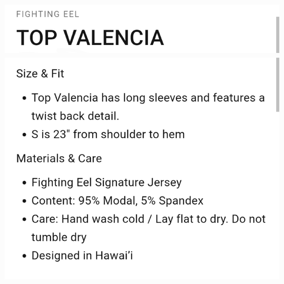 Top Valencia Violet Aloha Blooms Bloom Twist Back M Purple 3/4 Sleeve Hibiscus - Picture 7 of 16